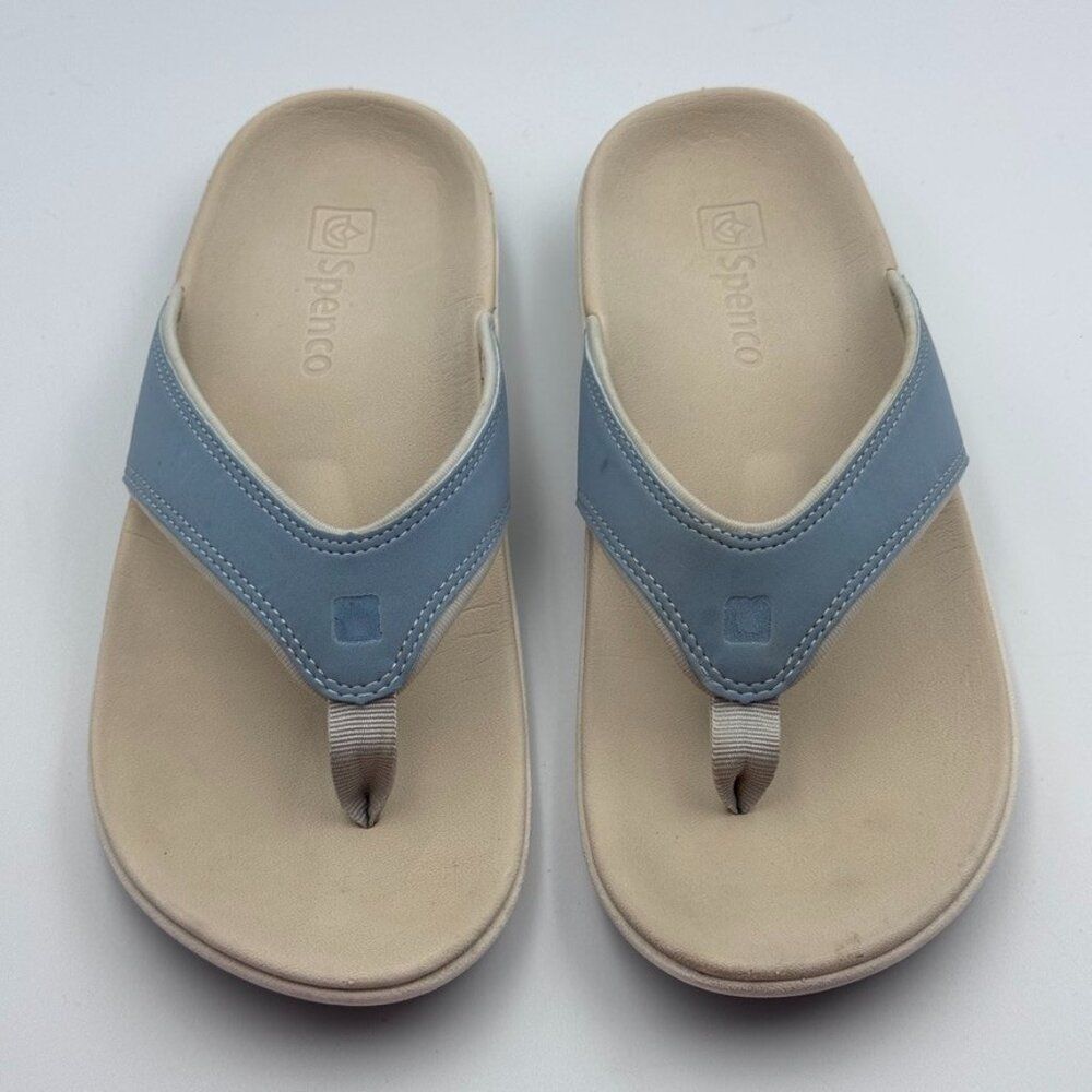 Spenco Total Support Thong Sandals Womens 9 Blue Arch Orthotic A234479